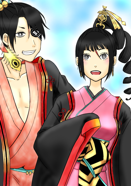 煉獄に笑う 阿国 芭恋 Ibispaint