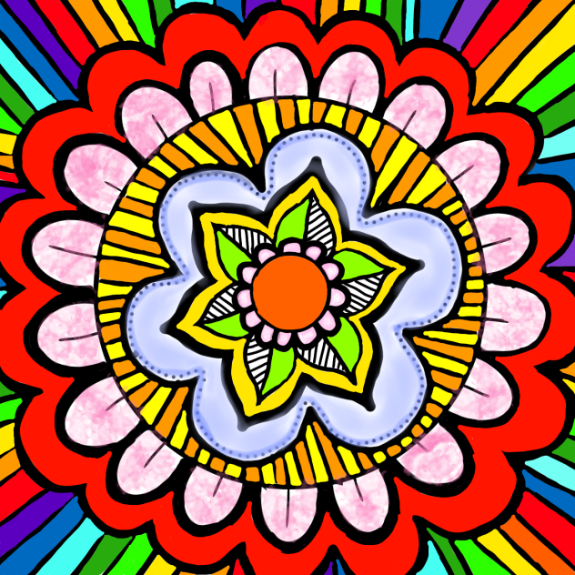 colourful mandala - ibisPaint