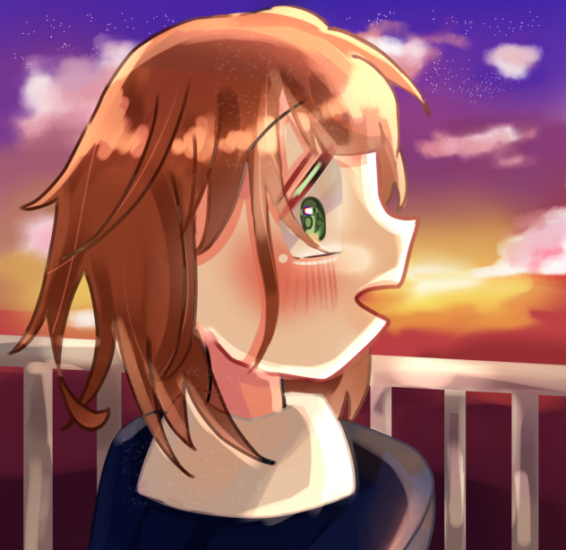夕焼けと君と