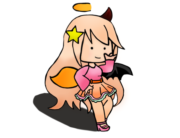 Bubble’s Half Angel Half Demon Form - ibisPaint