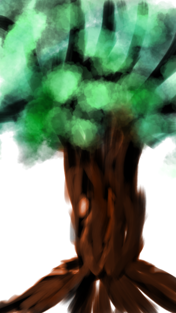 グリザイユ画法で木を描いて「みたかった」