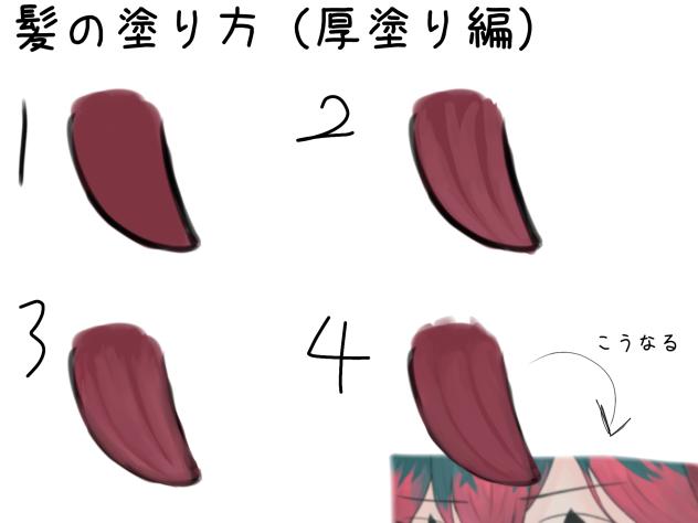 髪の塗り方！講座？