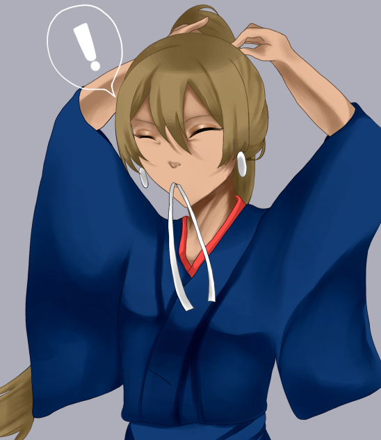 長田さんの髪結び