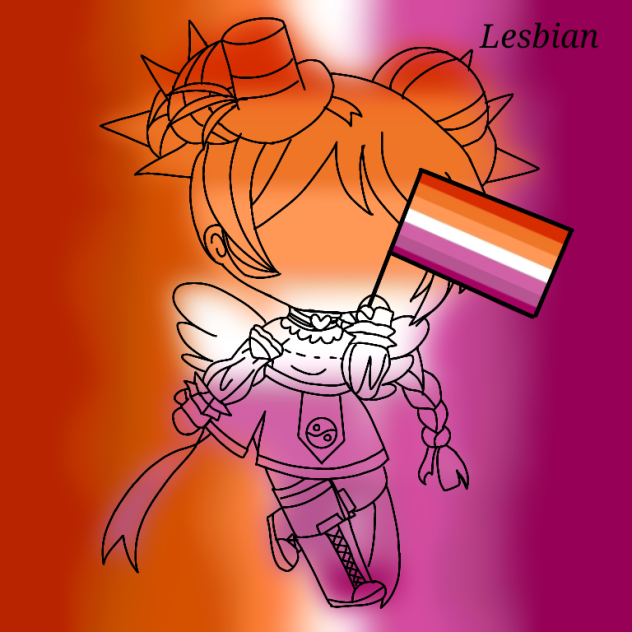 LGBTQ+ lesbian character art 15