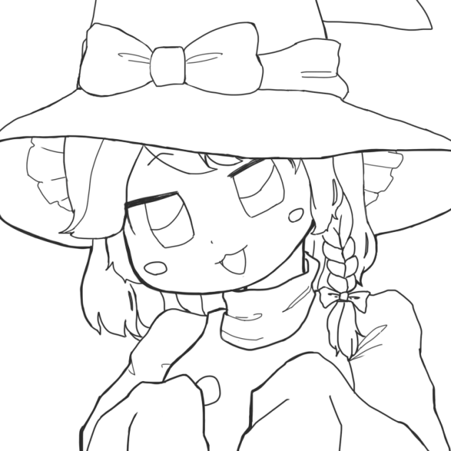 ゆひぃ　ぬりえ