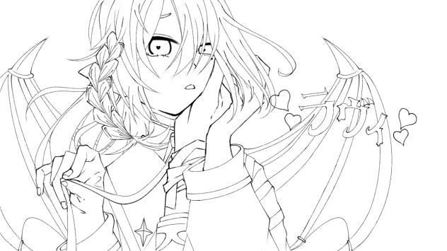 ラヴィのサムネ オリキャラver.線画配布