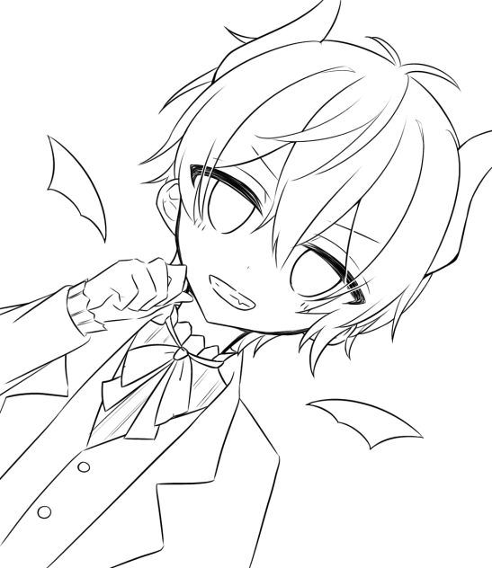 さとみくん　ハロウィン　線画