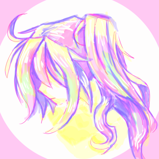 Some shiny rainbow hair