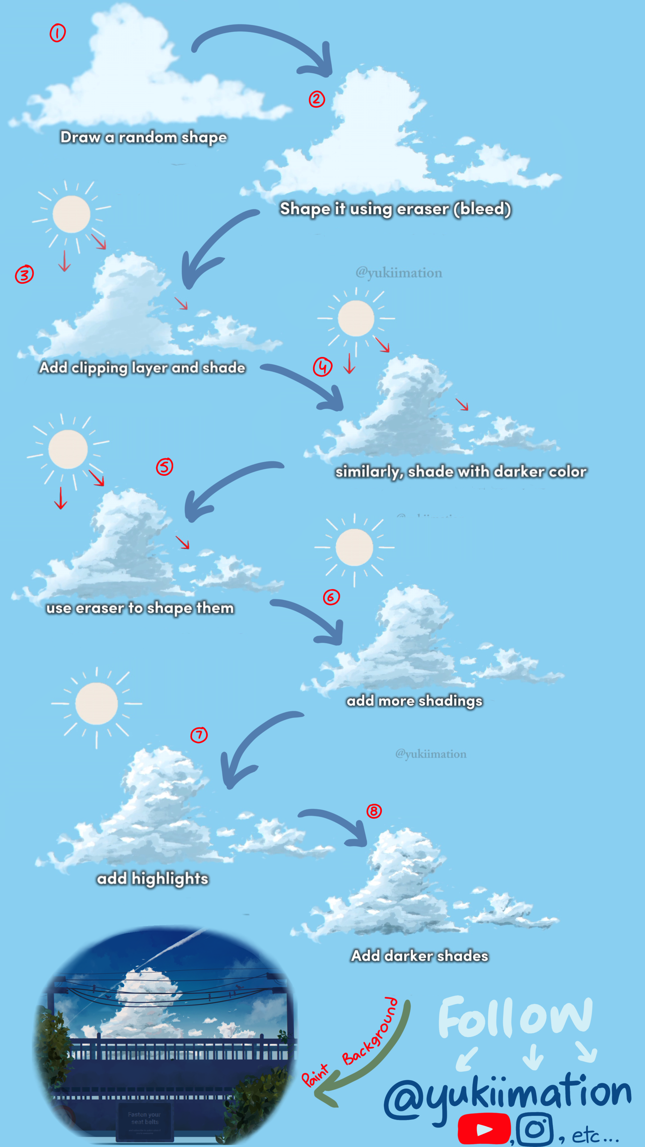 clouds tutorial - ibisPaint