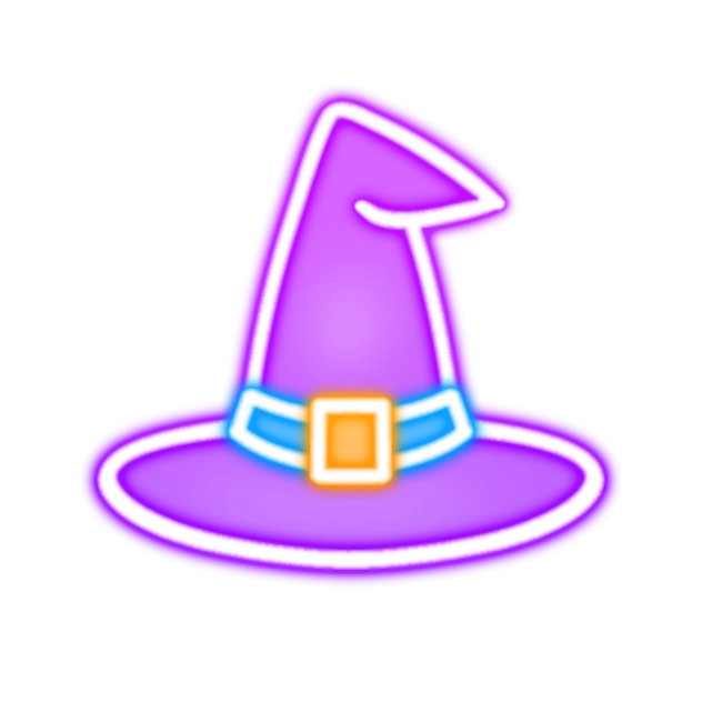 Witch hat neon sign2