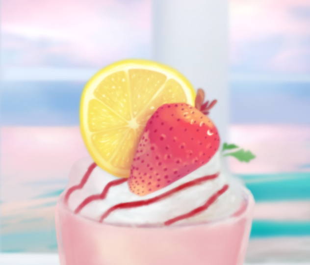 Strawberry Drink close up