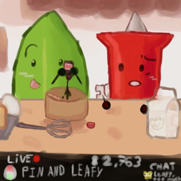leafy and pin cooking show!!!