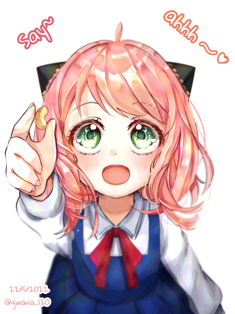 anya give a peanut to you just say ahhh~