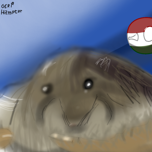 A hampter and a countryball