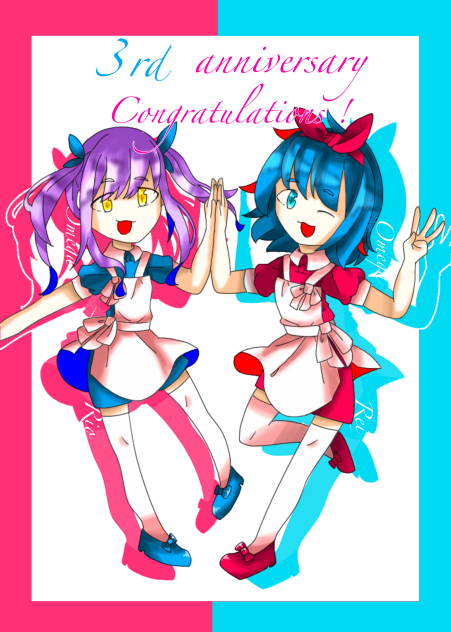 オメシス3周年記念イラスト✨