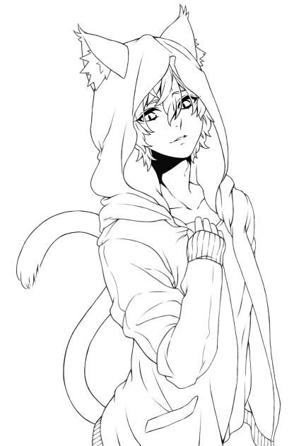 ネコフード男子　塗って下さい！