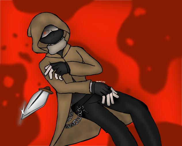 Vitch throwing a dagger