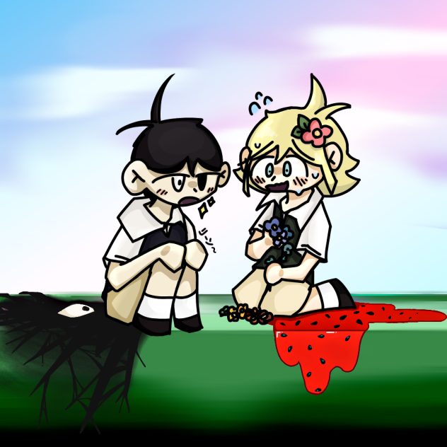 Basil teaching Sunny flower crowns!