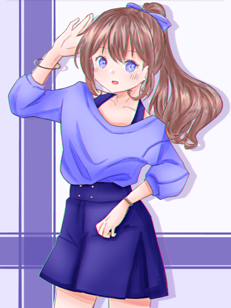 ポニテ　塗らせていただきました