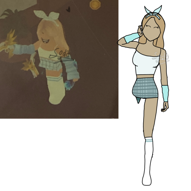 My Roblox avatar Drawing💙