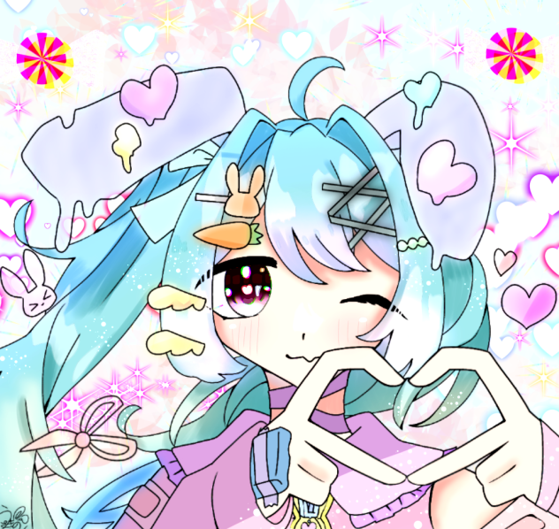 うさぎの！さんの塗り絵。