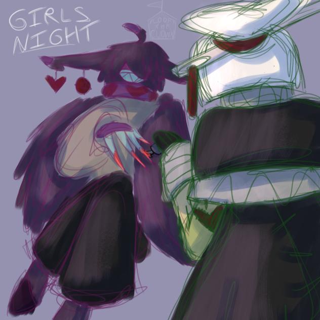 Girls night doodle