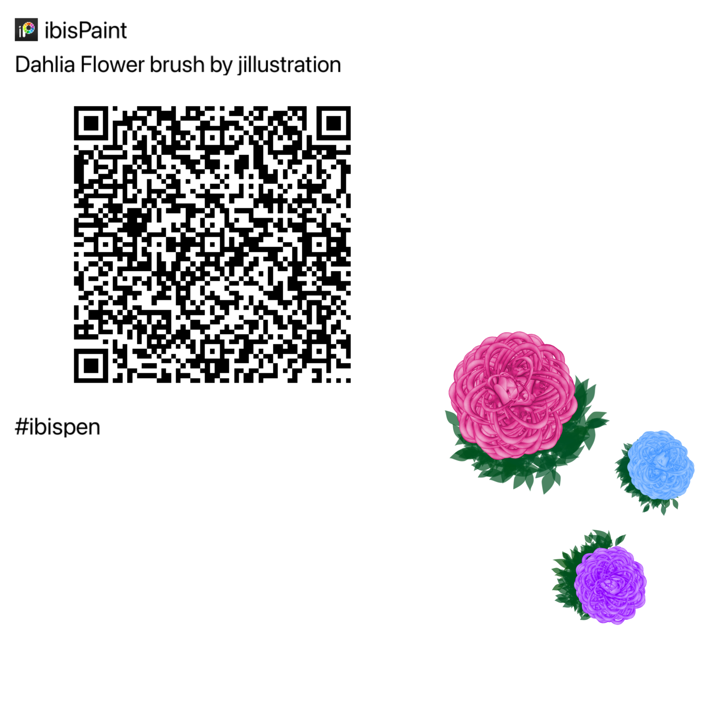 Dahlia flower brush - ibisPaint