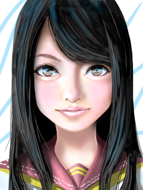 創作な女の子(厚塗り)