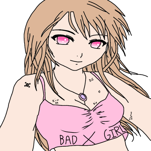 A bad girl taking a selfie 自分を取っている悪い女の子