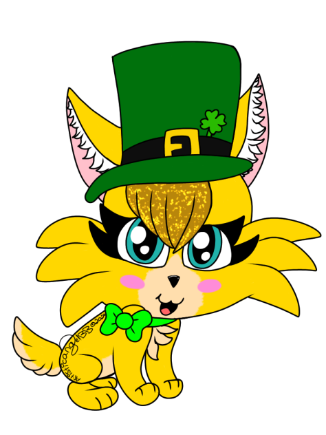 St Patricks Day Yellow Kitten - Speedpai