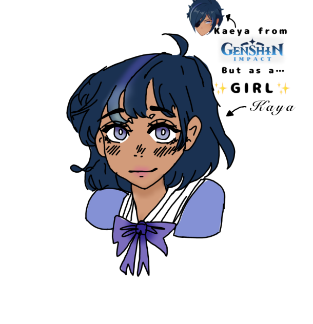 Kaeya from Genshin Impact as a ✨GIRL✨
