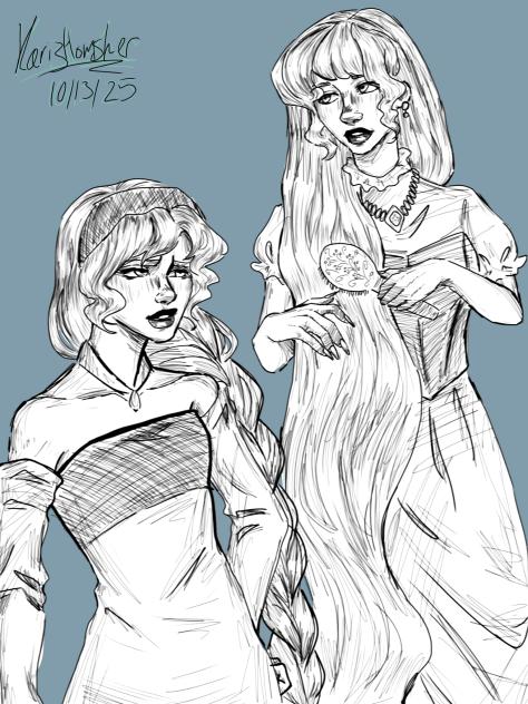 Vintage Rapunzel sketch