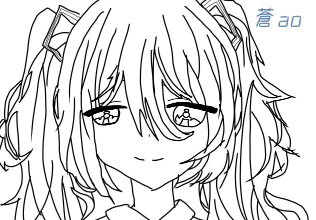 初音ミク　線画