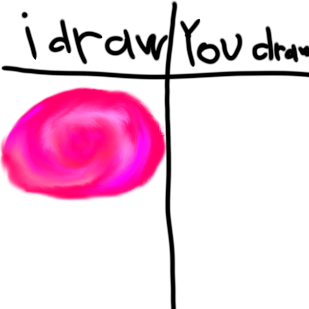 blab I draw you draw neon pink