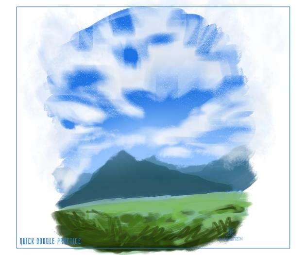 quick background practice doodle