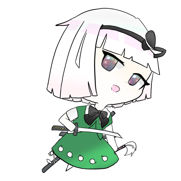 三尾亮平さんが描いた妖夢の線画を塗らせていただきました！！！