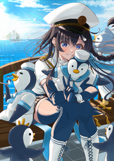 依頼イラスト「潮風気持ちいいね！」