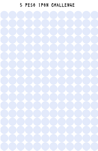 ipon challenge template 5 peso
