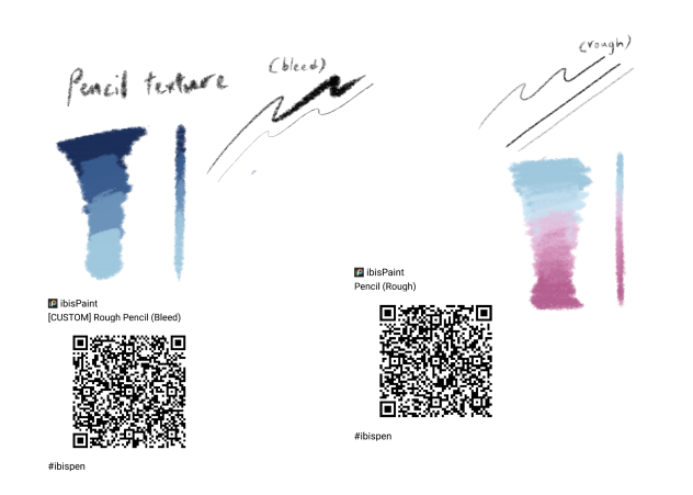Pencil texture brushes