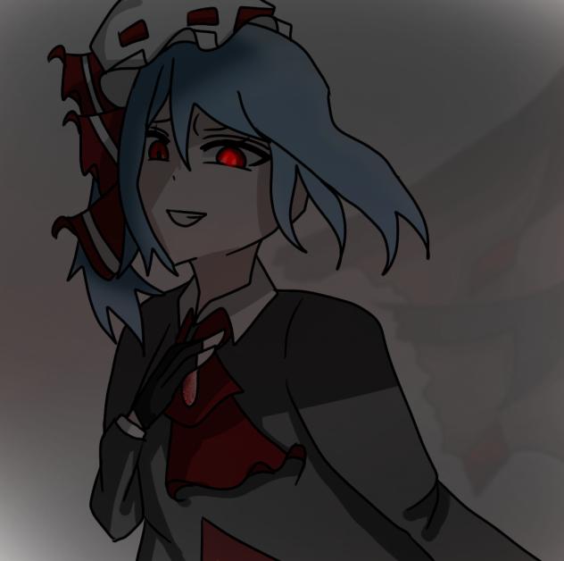 ちょっと怖いレミリア描いたよ！」