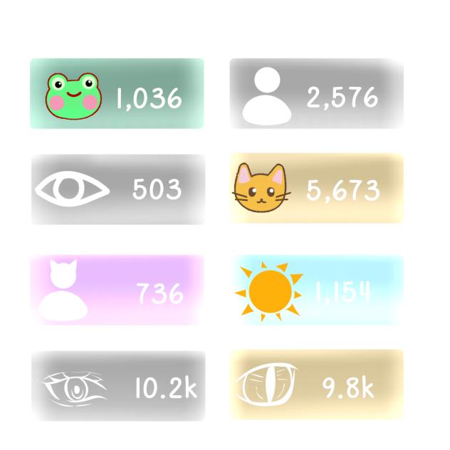 Viewer count boxes cute