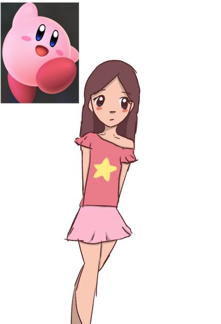Kirby as a human
