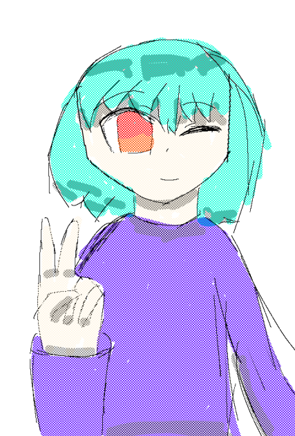 うごメモ風ブラシ使って描いてみた