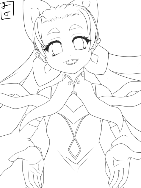 魔導士ちゃん　ぬり絵