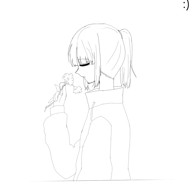 輝花（塗り絵）