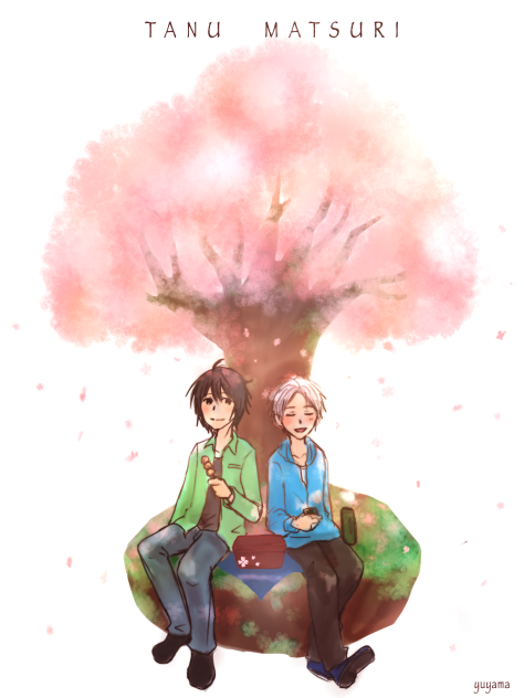 二人だけのお花見。