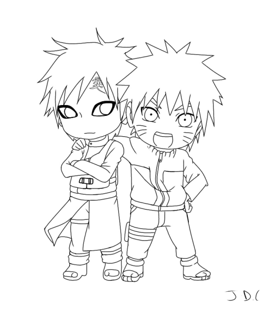 Gaara y Naruto