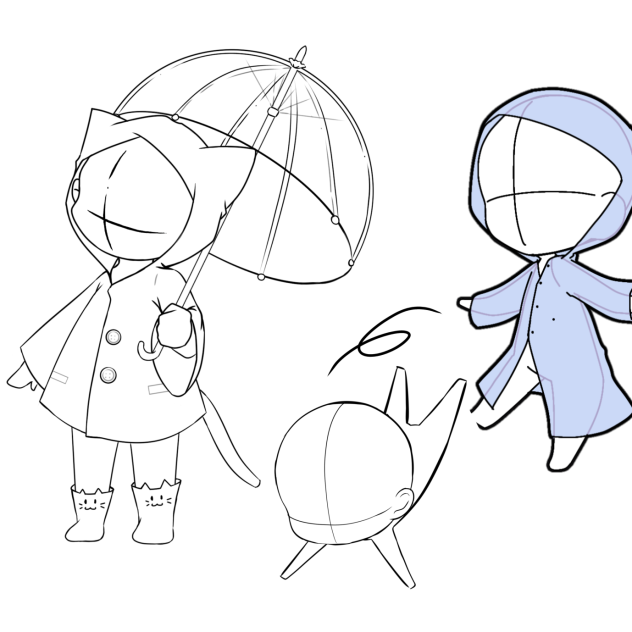 トレス素材ミニキャラで遊んでみた！！