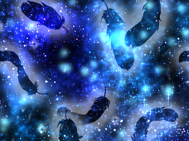 宇宙と羽根２