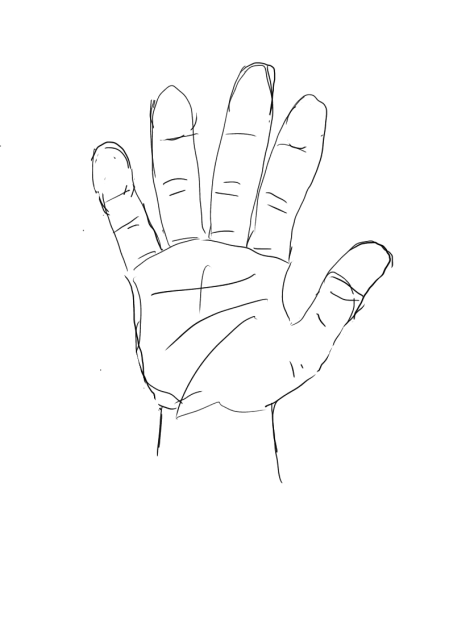 右手 right palm - ibisPaint